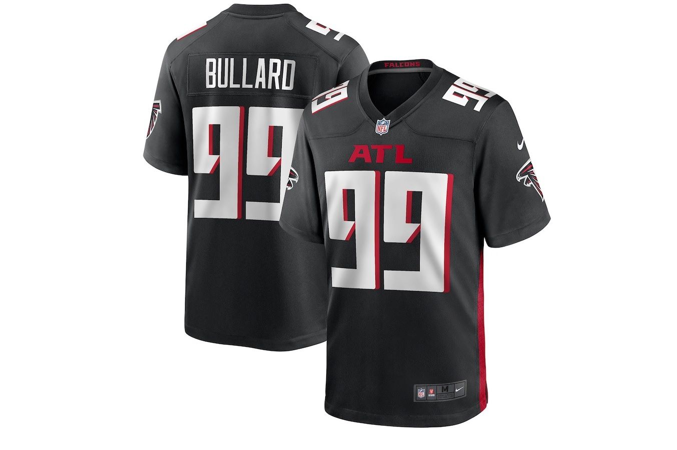 Men Atlanta Falcons #99 Jonathan Bullard Nike Black Game NFL Jersey